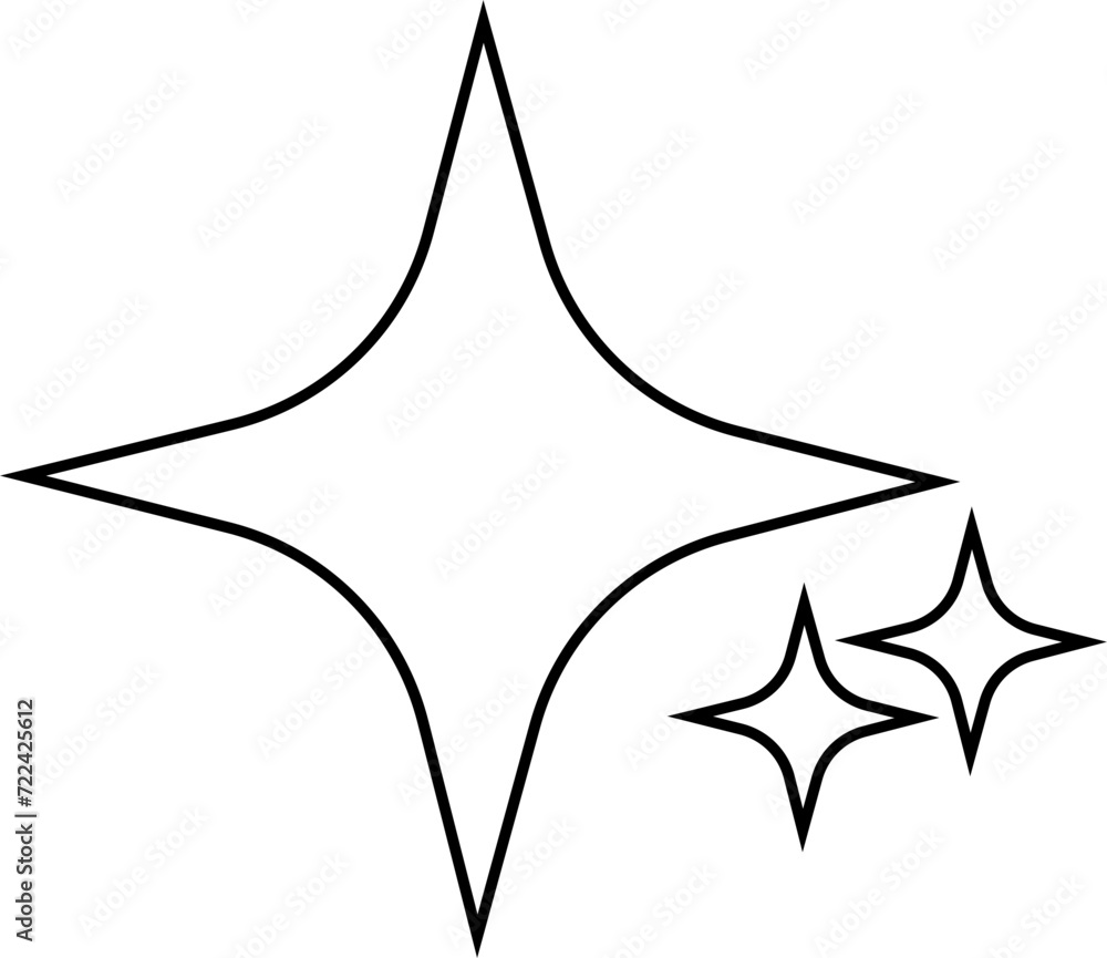 Retro futuristic sparkle twinkling star icon star shape. Abstract cool shine effect sign black line vector design isolated on transparent background for posters, projects, banners, logo, business card Retro futuristic sparkle twinkling star icon star shape. Abstract cool shine effect sign black line vector design isolated on transparent background for posters, projects, banners, logo, business card