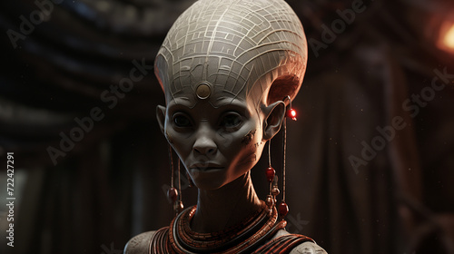 Alien humanoid with elongated head