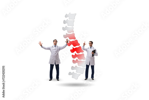 Medical concept with doctors and spine