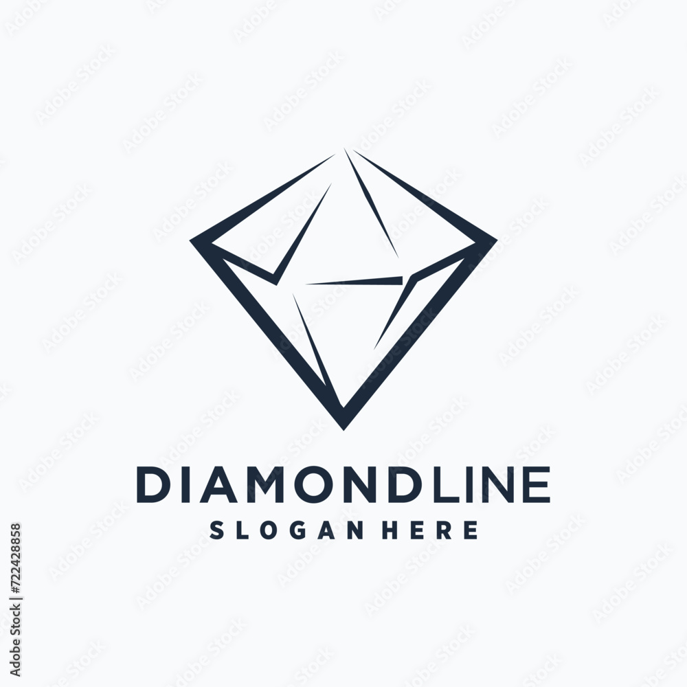 Naklejka premium Vector diamond vector logo icon design template