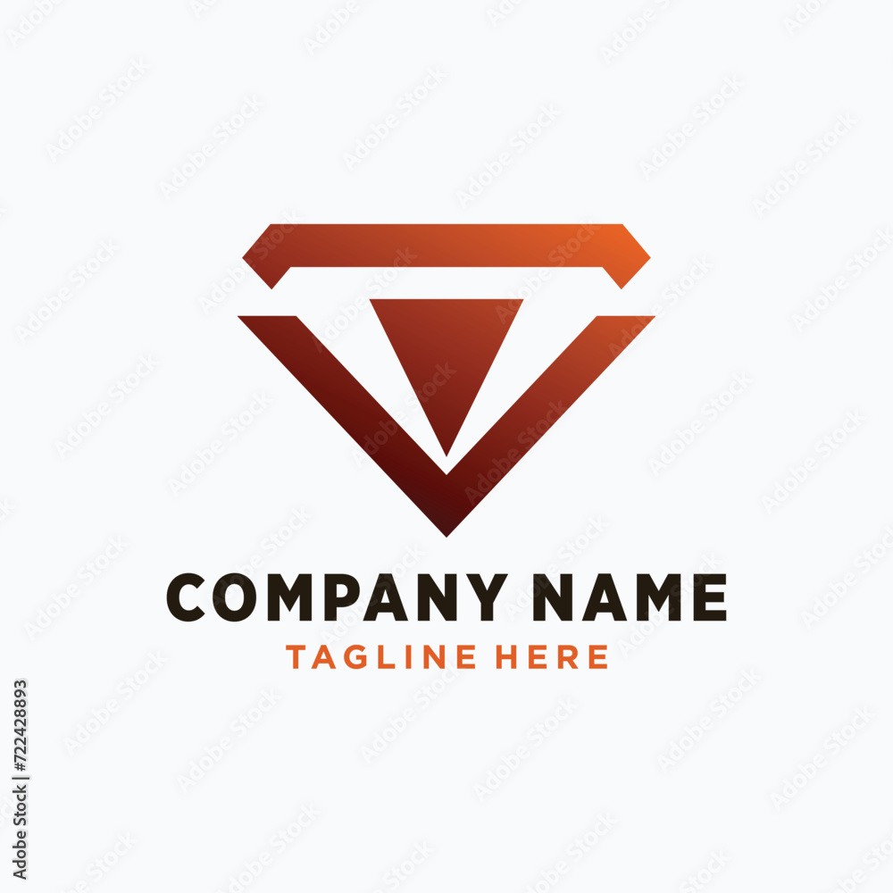 Vector diamond vector logo icon design template Vector diamond vector logo icon design template