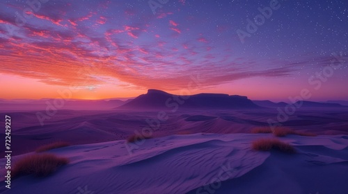 Early sunrise in the desert