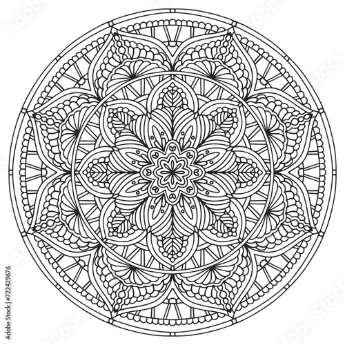 Mandala. Coloring book for adults and children.
