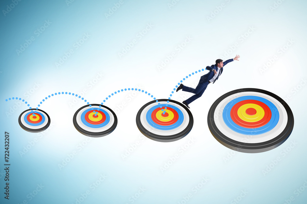 Fototapeta premium Concept of setting and achieving business objectives