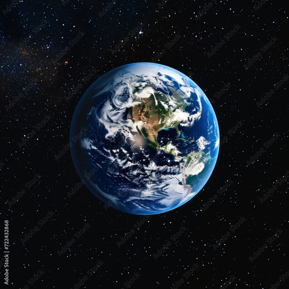 a planet earth in space