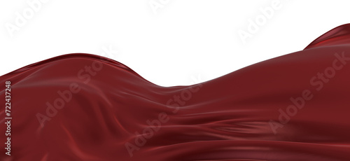 Smooth and shiny red cloth 3D © vegefox.com