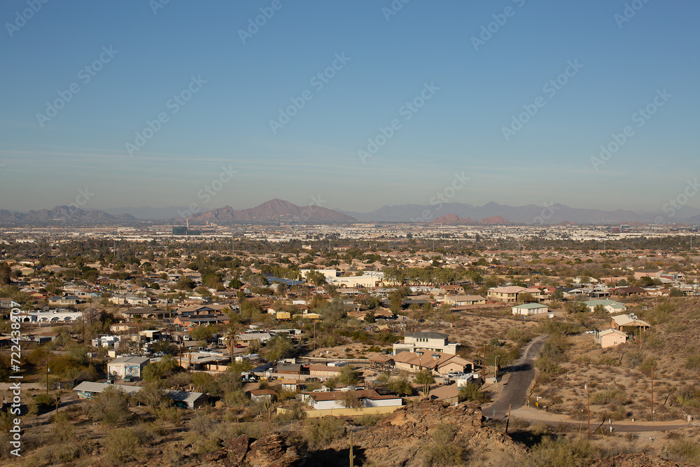View of housing estates of Phoenix seen from South Mountain