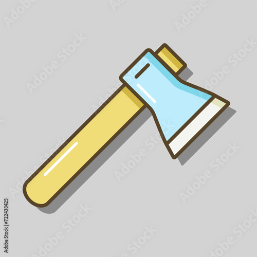 Axe or hatchet vector icon. Camping sign