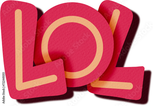 Pink Lol Font Letters For April Fools Day On Transparent Background