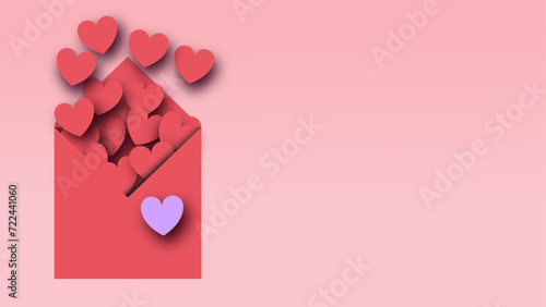 Sobre con corazones rojos