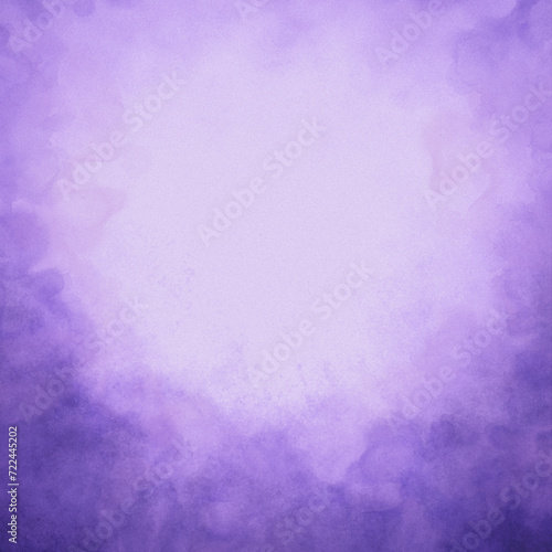  purple texture background with abstract watercolor sky design, pastel light lavender color center and dark stormy border of clouds, cloudy smoke frame 