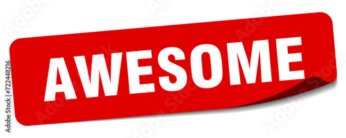 awesome sticker. awesome label