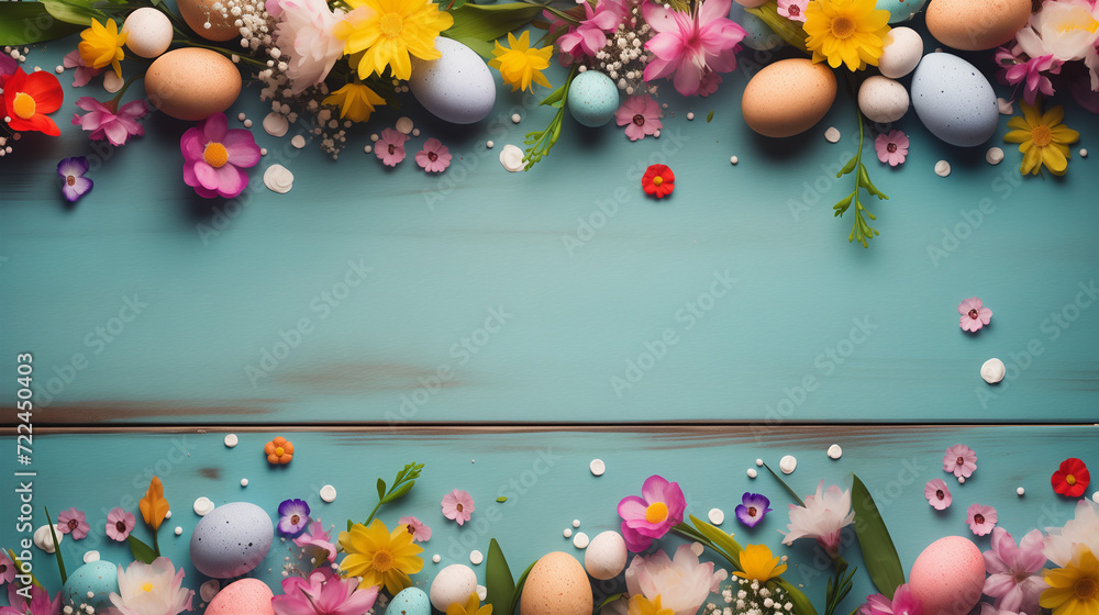 easter eggs border background easter eggs border background