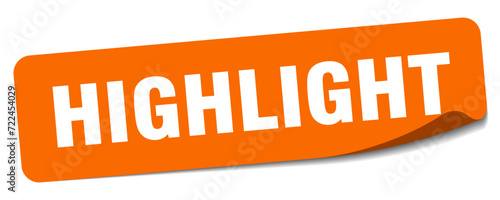 highlight sticker. highlight label