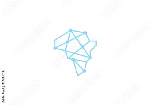 africa tech digital connection logo design template