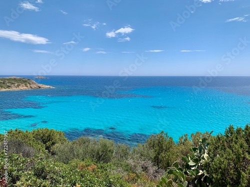 Sardinia sea and beach blue