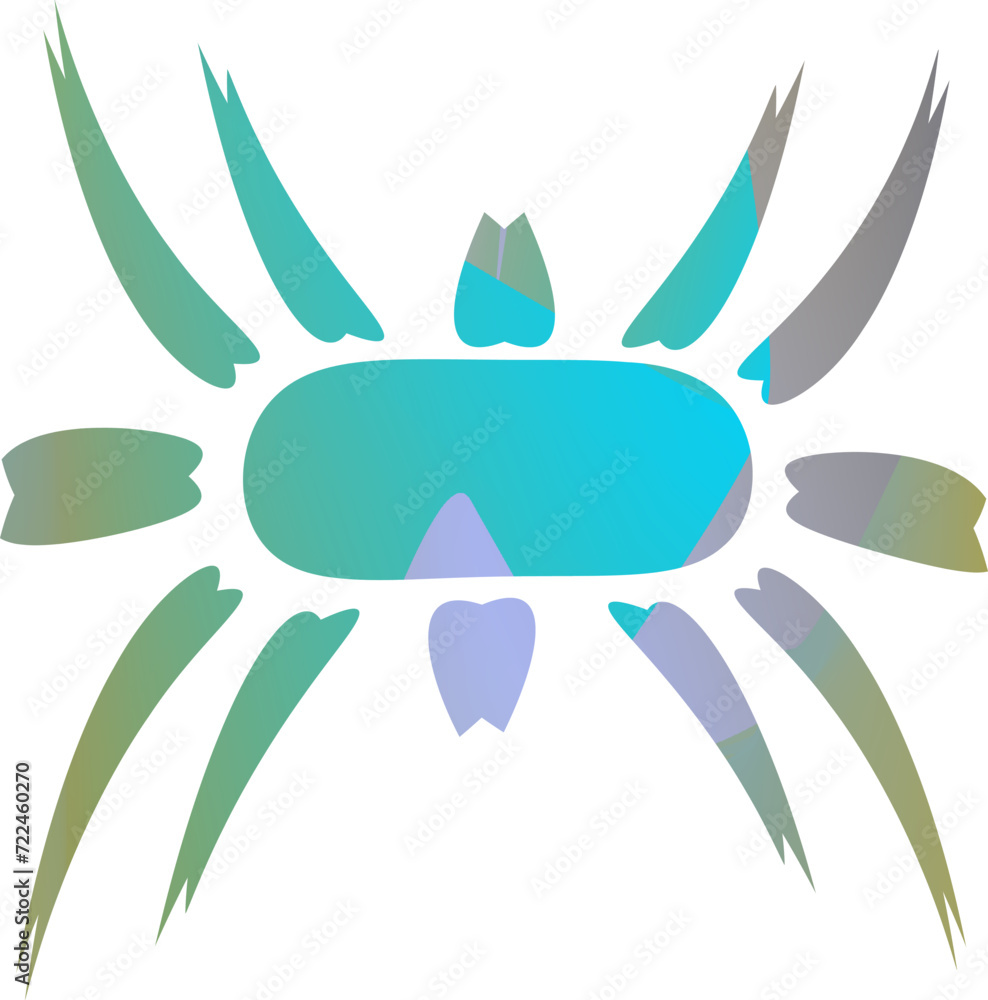 Fototapeta premium Watercolor abstract flower, vector painting symbol design 
