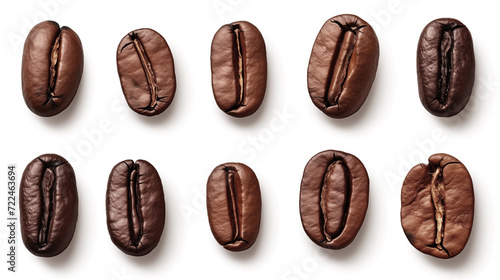 coffee beans isolated on white background.