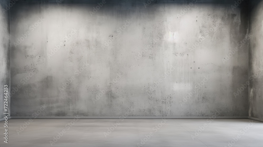 An empty room with a concrete wall and floor. This picture can be used for various purposes An empty room with a concrete wall and floor. This picture can be used for various purposes