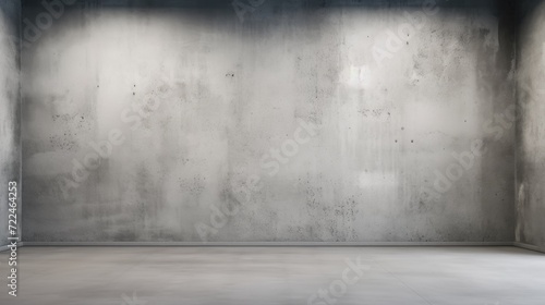 An empty room with a concrete wall and floor. This picture can be used for various purposes © Fotograf