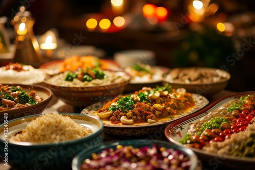 Traditional Middle Eastern Feast, Culinary Concept