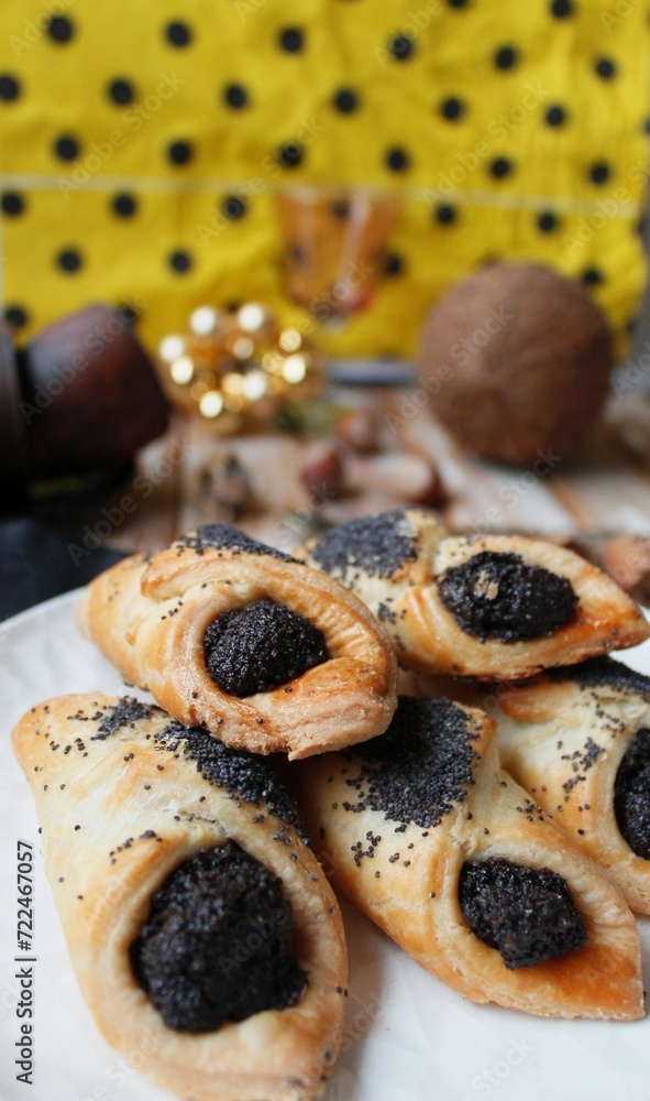 Homemade cakes with poppy seeds