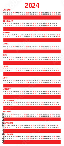special red calendar for business planning