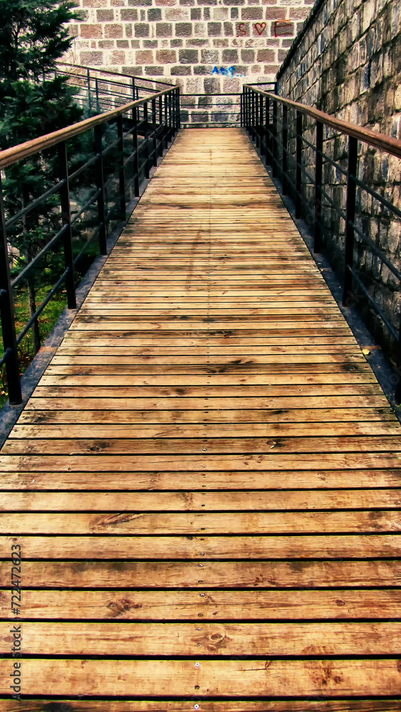 wooden bridge in the park wooden bridge in the park
