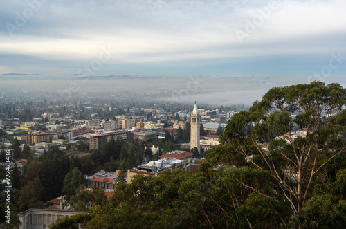 Morning view of the Oakland downtown area from roof top