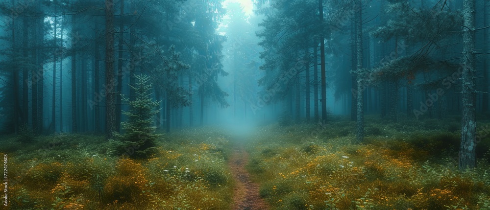 Obraz premium forest, minimalism, Carolingian art