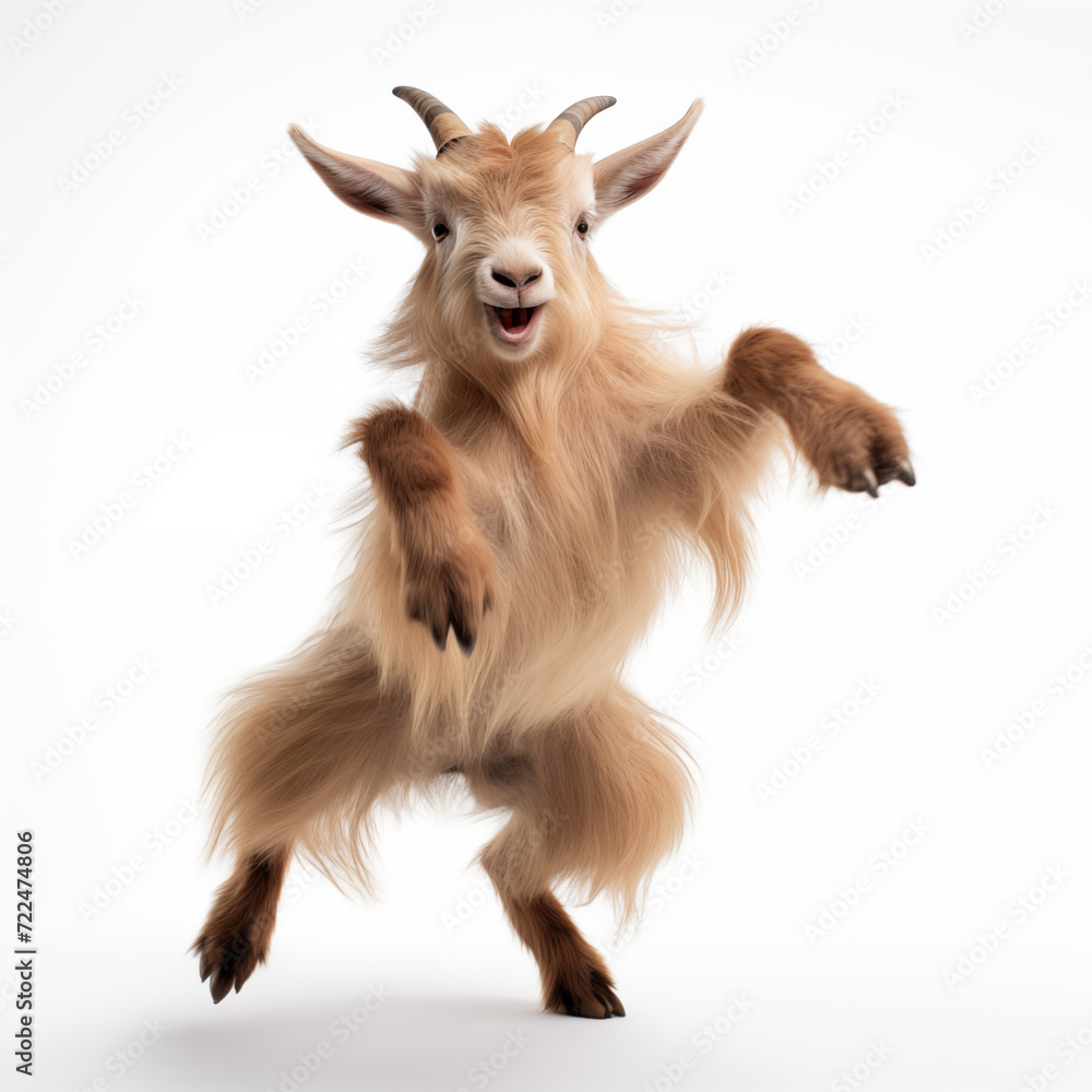 Obraz premium goat on white background