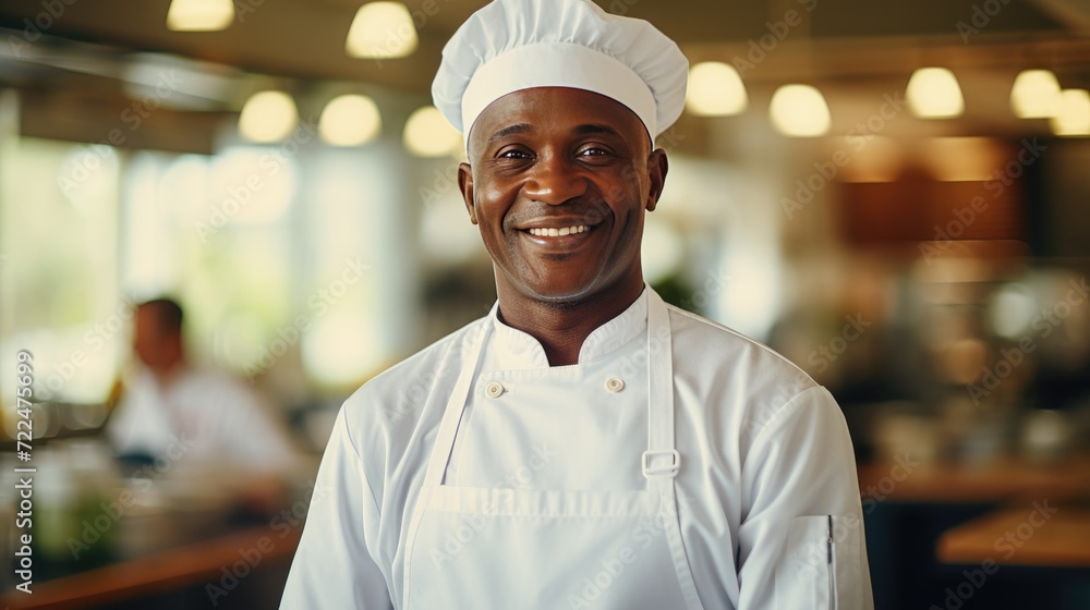 Middle age African Male Chef