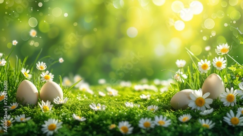 Beautiful bright poster for the spring holiday. Template without text