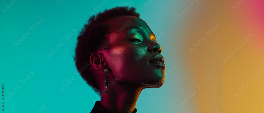 Portrait of beautiful black woman Portrait of beautiful black woman