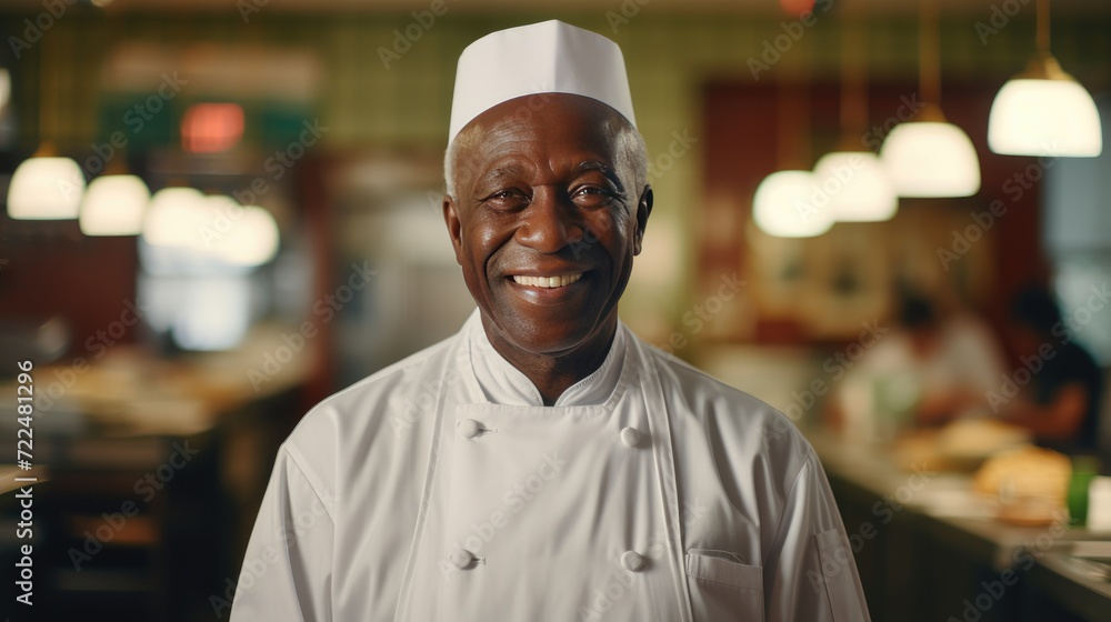 Fototapeta premium Senior African Male Chef