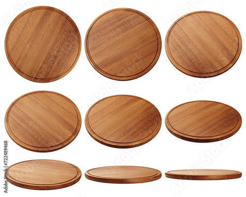 Canvastavla wooden Cutting Board, isolated on white background, full depth of field