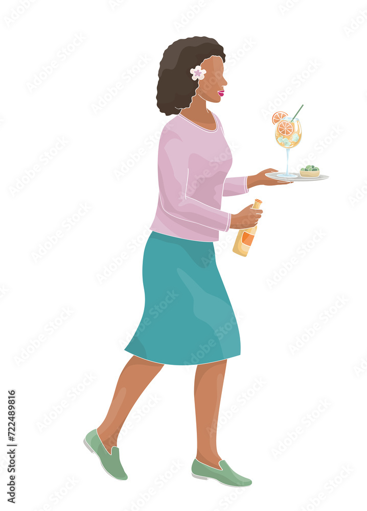 female bartender serving cocktail
female bartender serving cocktail