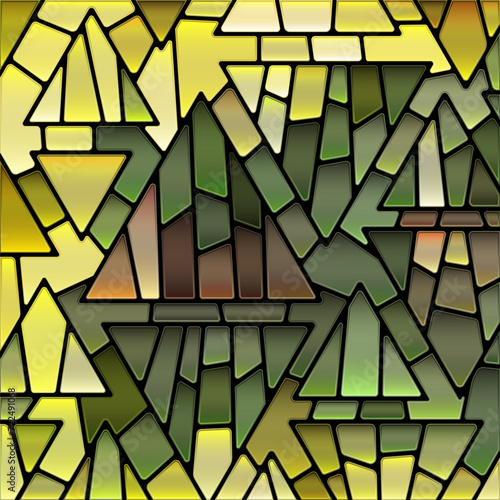 abstract vector stained-glass mosaic background