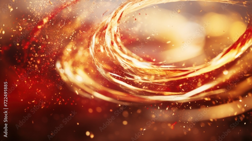 An intense abstract image of a fiery vortex, swirling with bright light and glowing particles that suggest dynamic motion and energy. An intense abstract image of a fiery vortex, swirling with bright light and glowing particles that suggest dynamic motion and energy.