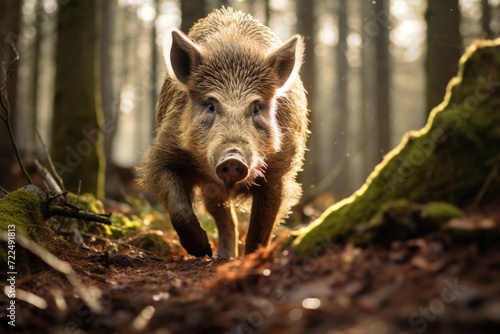 Wildschwein im Wald photo