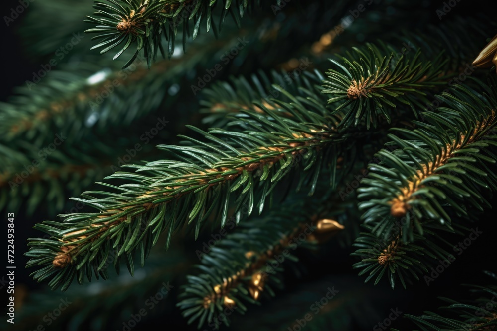 A detailed view of a pine tree branch. Can be used for nature-themed designs and illustrations A detailed view of a pine tree branch. Can be used for nature-themed designs and illustrations