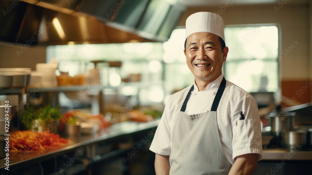 Middle age Asian Male Chef