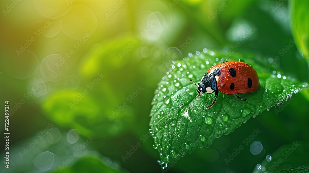 Small cute bug insect under rain forest wallpaper background Small cute bug insect under rain forest wallpaper background