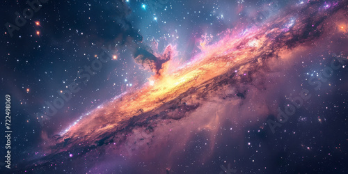 Galactic adventure, a cosmic wallpaper featuring a vast galaxy with stars and nebulae.