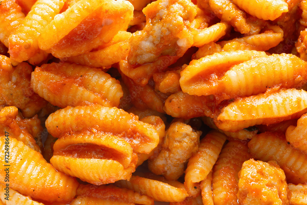 gnocchetti pasta in sausage tomato sauce