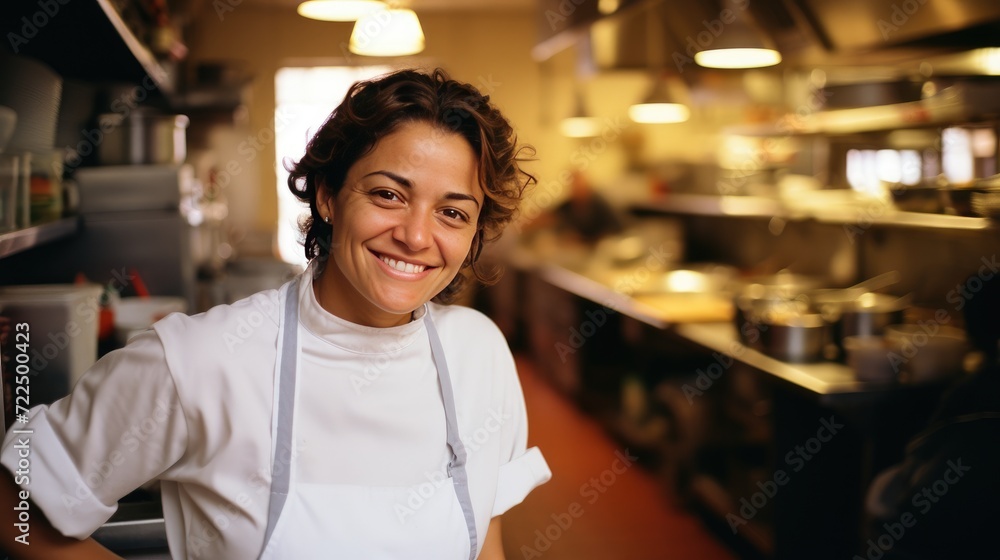 Fototapeta premium Middle age Mexican Female Chef