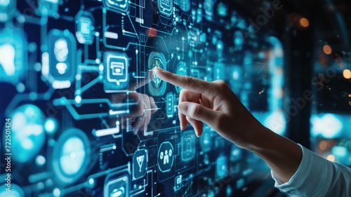 demonstration of simplified processes for scalable infrastructure and innovative solutions on transparent screens or holograms