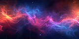 Vibrant cosmic waves, a stunning wallpaper featuring vivid waves of cosmic energy against a dark background.