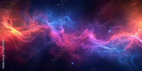 Vibrant cosmic waves  a stunning wallpaper featuring vivid waves of cosmic energy against a dark background.