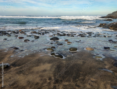 pebbles on the beach on Fuerteventura  Canary Islands